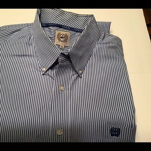 Cinch blue stripe long sleeve shirt